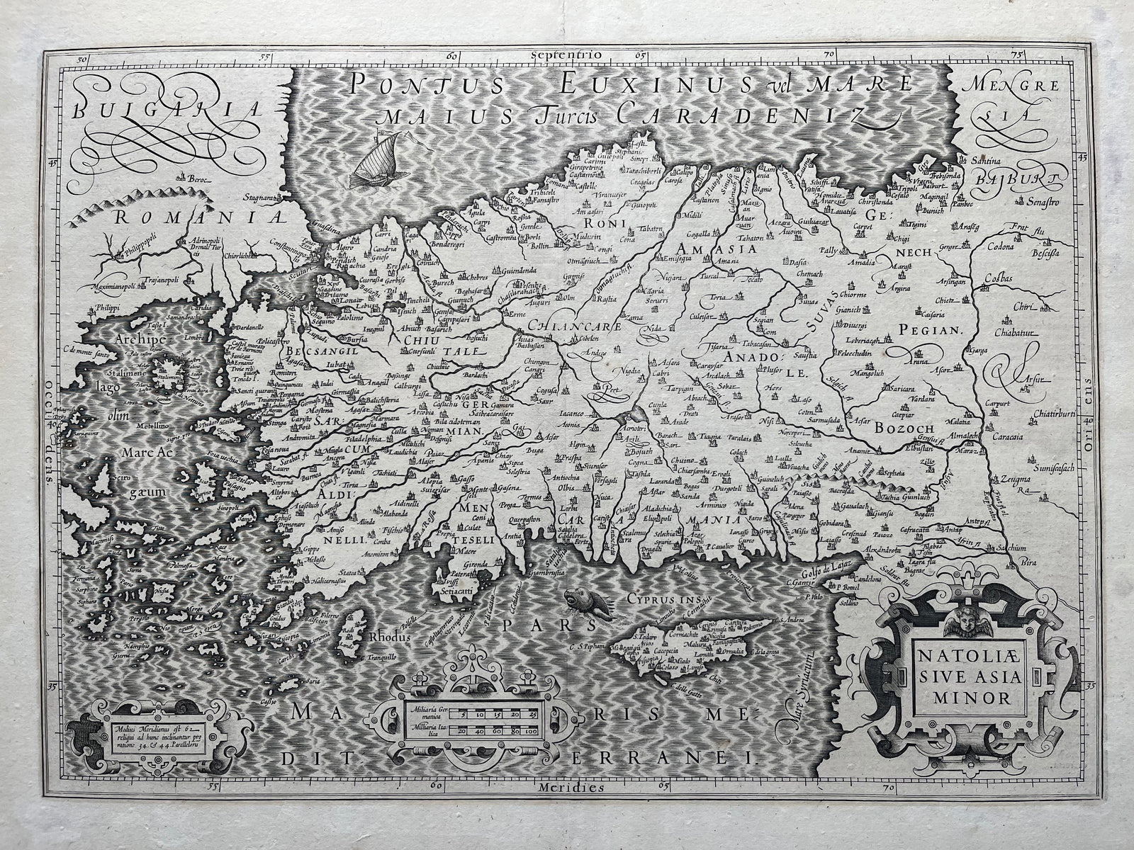 Natoliae Sive Asia Minor

Original 17th-Century Map of Anatolia (Asia Minor)

Published by Willem Janszoon Blaeu, Amsterdam, ca. 1630